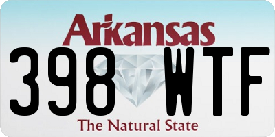 AR license plate 398WTF