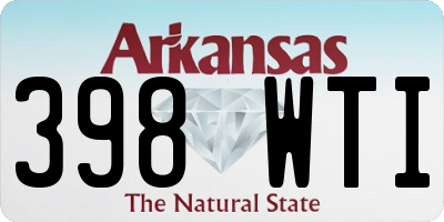 AR license plate 398WTI