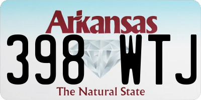 AR license plate 398WTJ