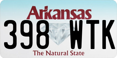 AR license plate 398WTK