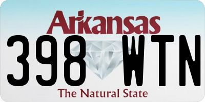 AR license plate 398WTN
