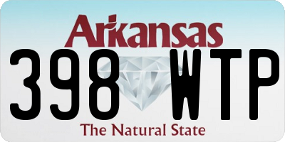 AR license plate 398WTP