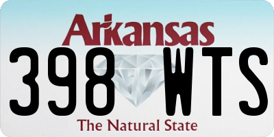 AR license plate 398WTS