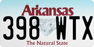 AR license plate 398WTX