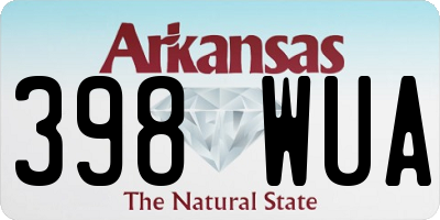 AR license plate 398WUA