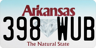 AR license plate 398WUB