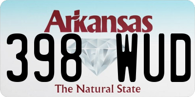 AR license plate 398WUD