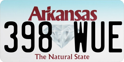AR license plate 398WUE