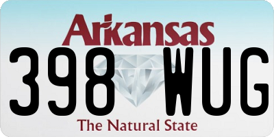 AR license plate 398WUG