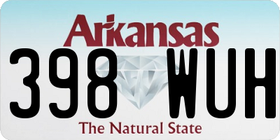 AR license plate 398WUH