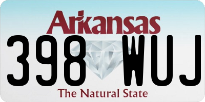 AR license plate 398WUJ