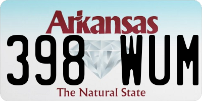 AR license plate 398WUM