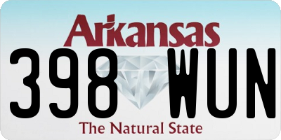 AR license plate 398WUN