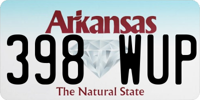 AR license plate 398WUP