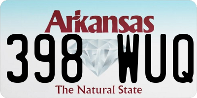 AR license plate 398WUQ