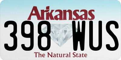 AR license plate 398WUS