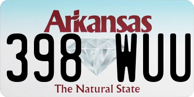 AR license plate 398WUU