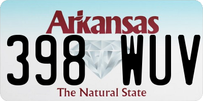 AR license plate 398WUV