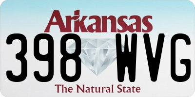 AR license plate 398WVG