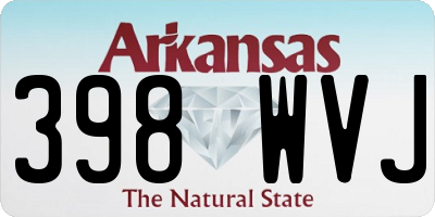 AR license plate 398WVJ