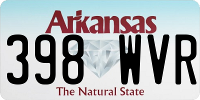 AR license plate 398WVR