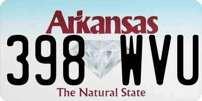 AR license plate 398WVU