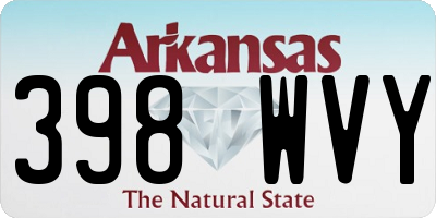AR license plate 398WVY
