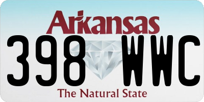 AR license plate 398WWC