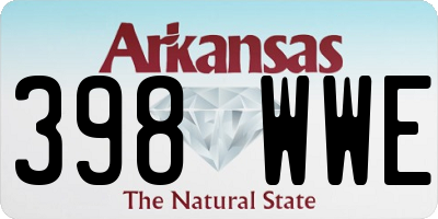 AR license plate 398WWE