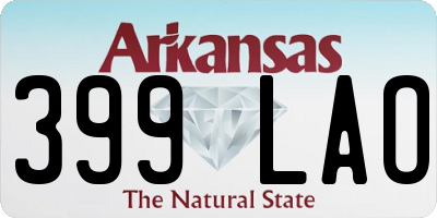 AR license plate 399LAO