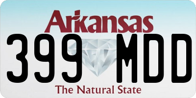 AR license plate 399MDD
