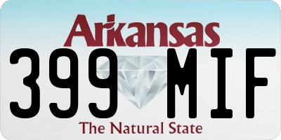 AR license plate 399MIF