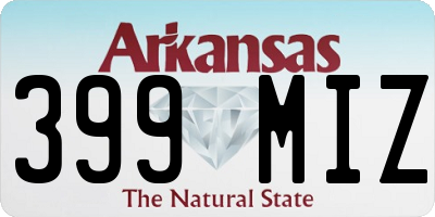 AR license plate 399MIZ