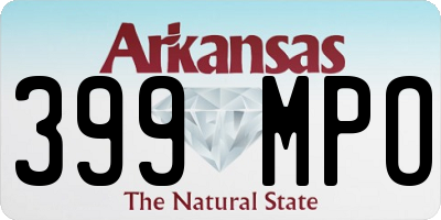 AR license plate 399MPO