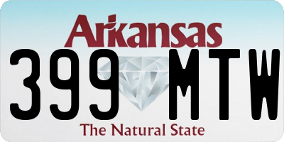 AR license plate 399MTW