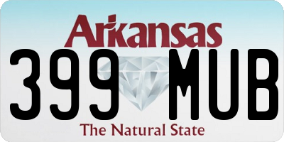 AR license plate 399MUB