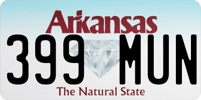 AR license plate 399MUN