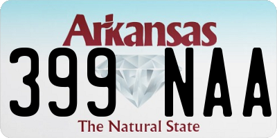 AR license plate 399NAA
