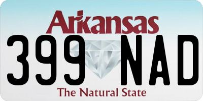 AR license plate 399NAD