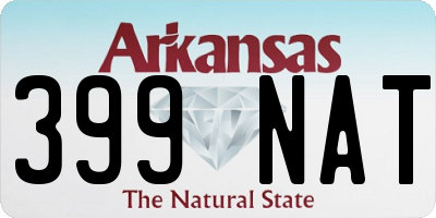 AR license plate 399NAT