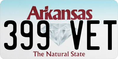 AR license plate 399VET