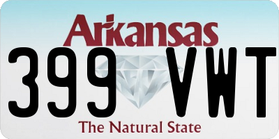 AR license plate 399VWT