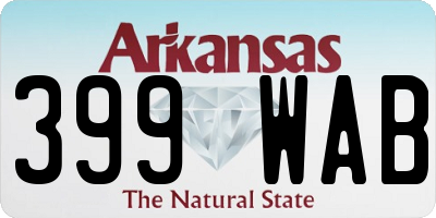 AR license plate 399WAB