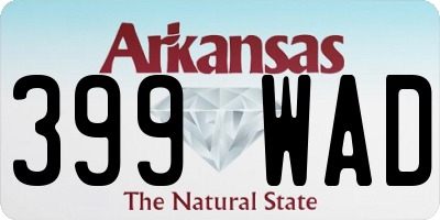 AR license plate 399WAD