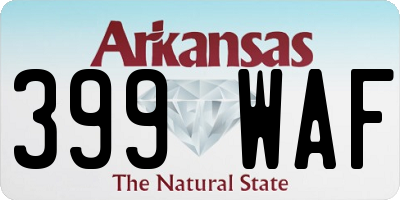 AR license plate 399WAF
