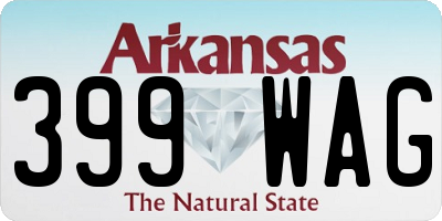 AR license plate 399WAG