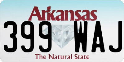 AR license plate 399WAJ