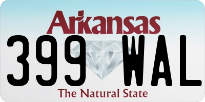 AR license plate 399WAL
