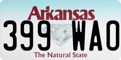 AR license plate 399WAO