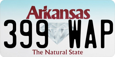 AR license plate 399WAP